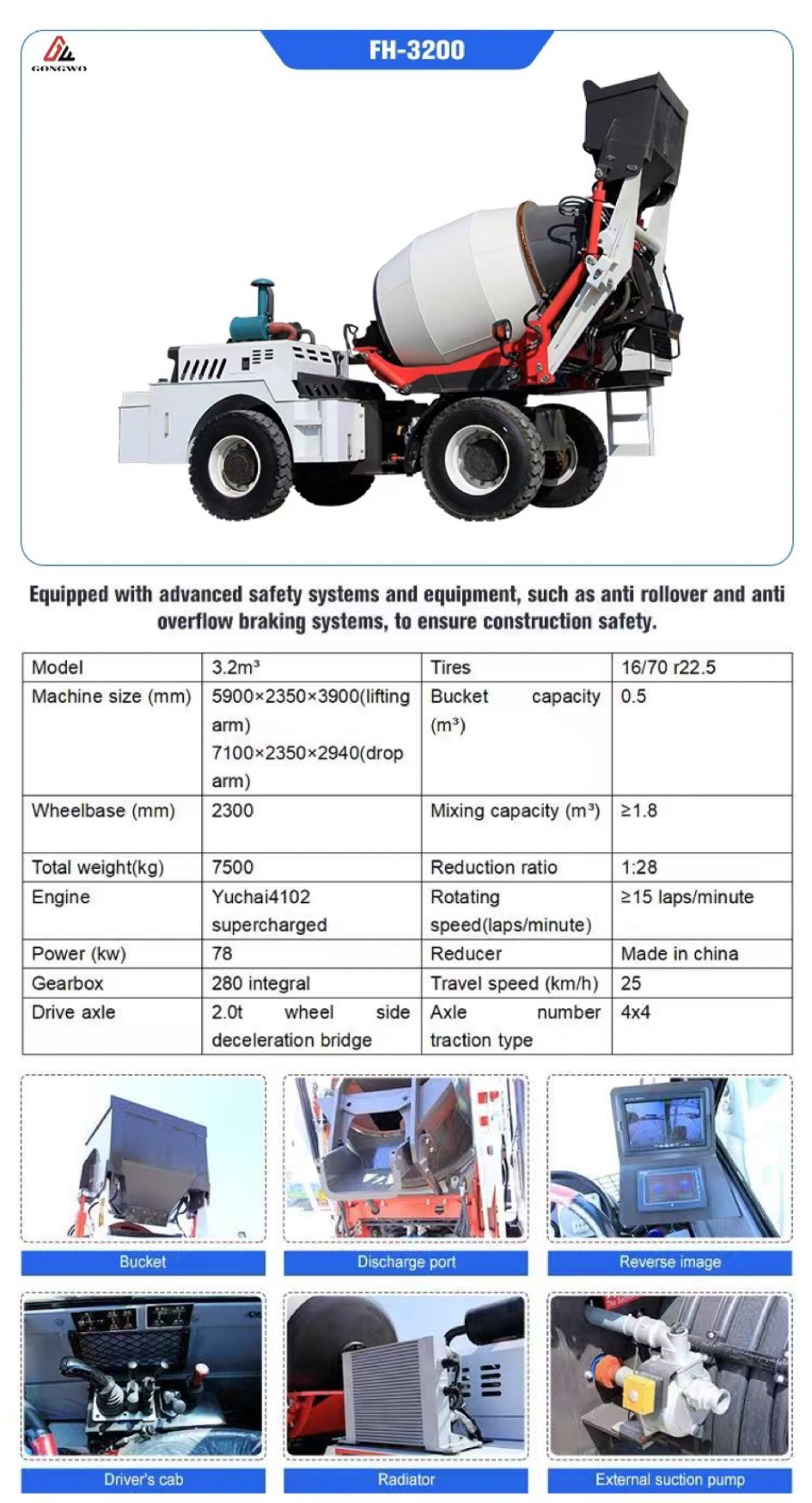 selbstladender Betonmischer-LKW selbstladender Betonmischer-LKW